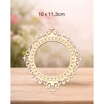 Ramka ozdobna 10 10x11,3cm, sklejka 3mm